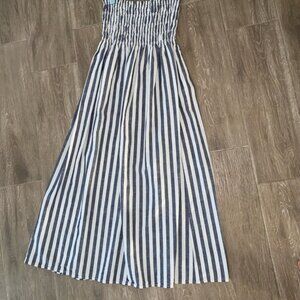 Universal Thread Blue and White Striped Maxi Dress